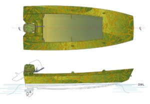 Devlin Cackler 14 DIY hunting skiff