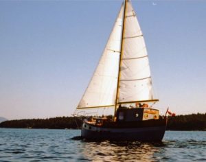Devlin Oysta 30 Motorsailor under sail